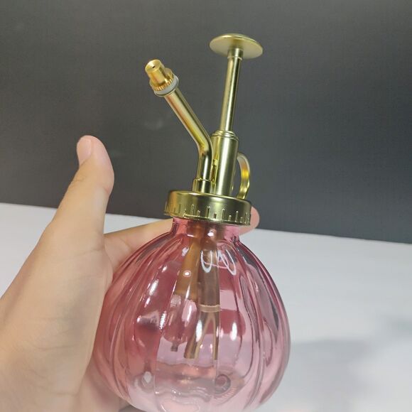 Plant Watering Pot Spray Glass Bottle Sprayer Kettle Flower Mister Pink & Gold - Picture 10 of 12